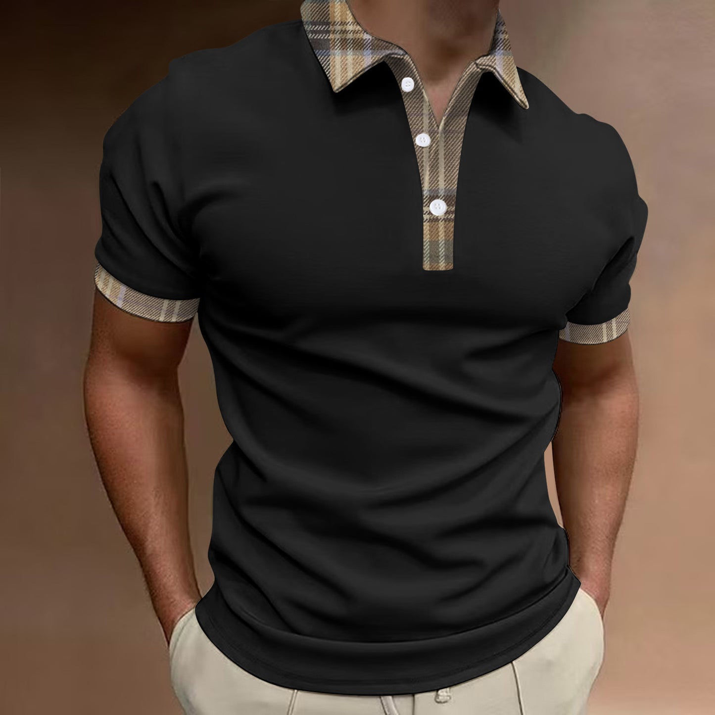 Spring Summer Bestseller Men's Breathable Short Sleeve Business Polo Shirt Button Top Customizable