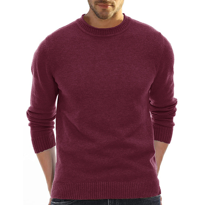 Men's Sweater Wholesale Short-Sleeve Knitted Sweater Thickened High Neck Base Layer