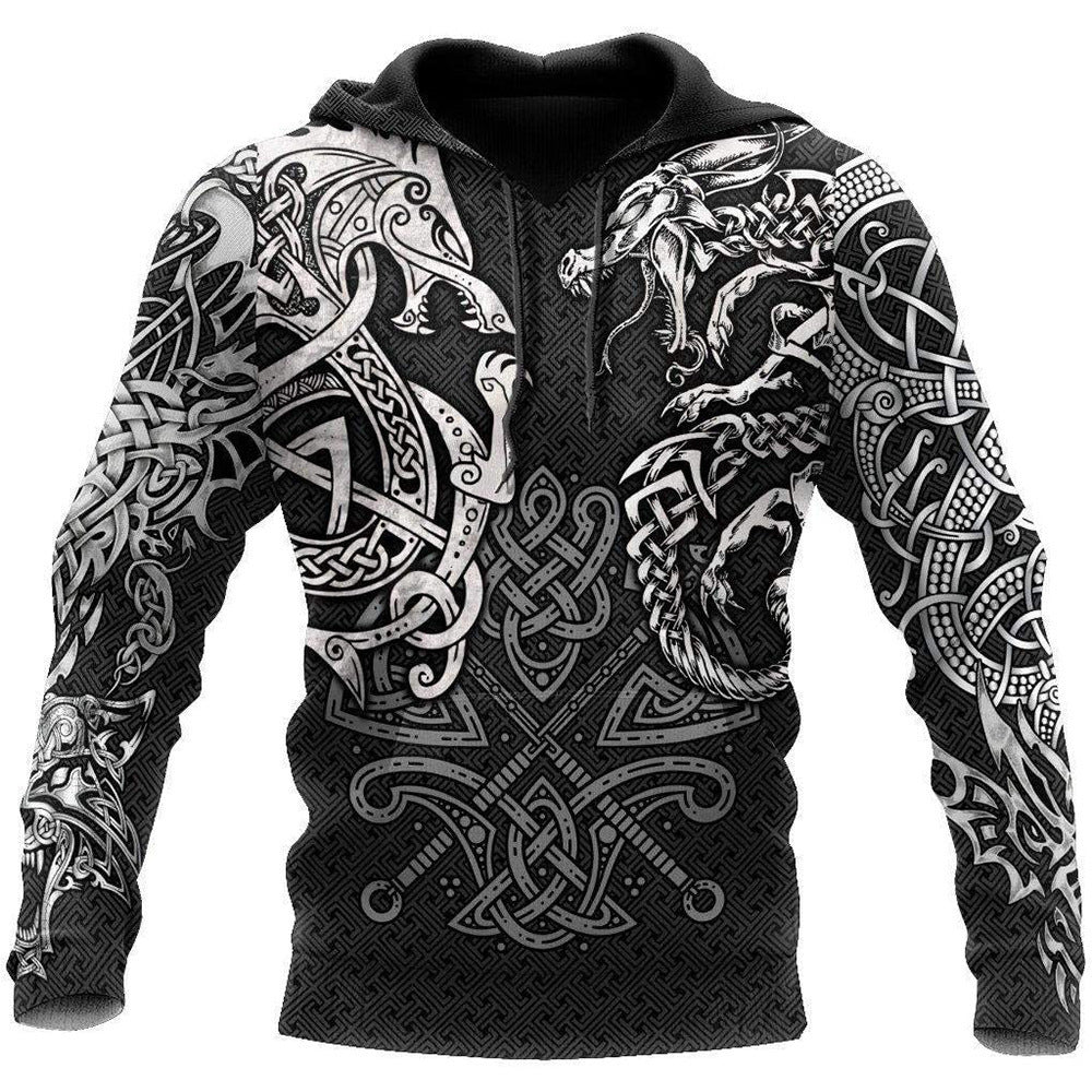 Best Seller Viking Myth 3D Print Men's Hoodie