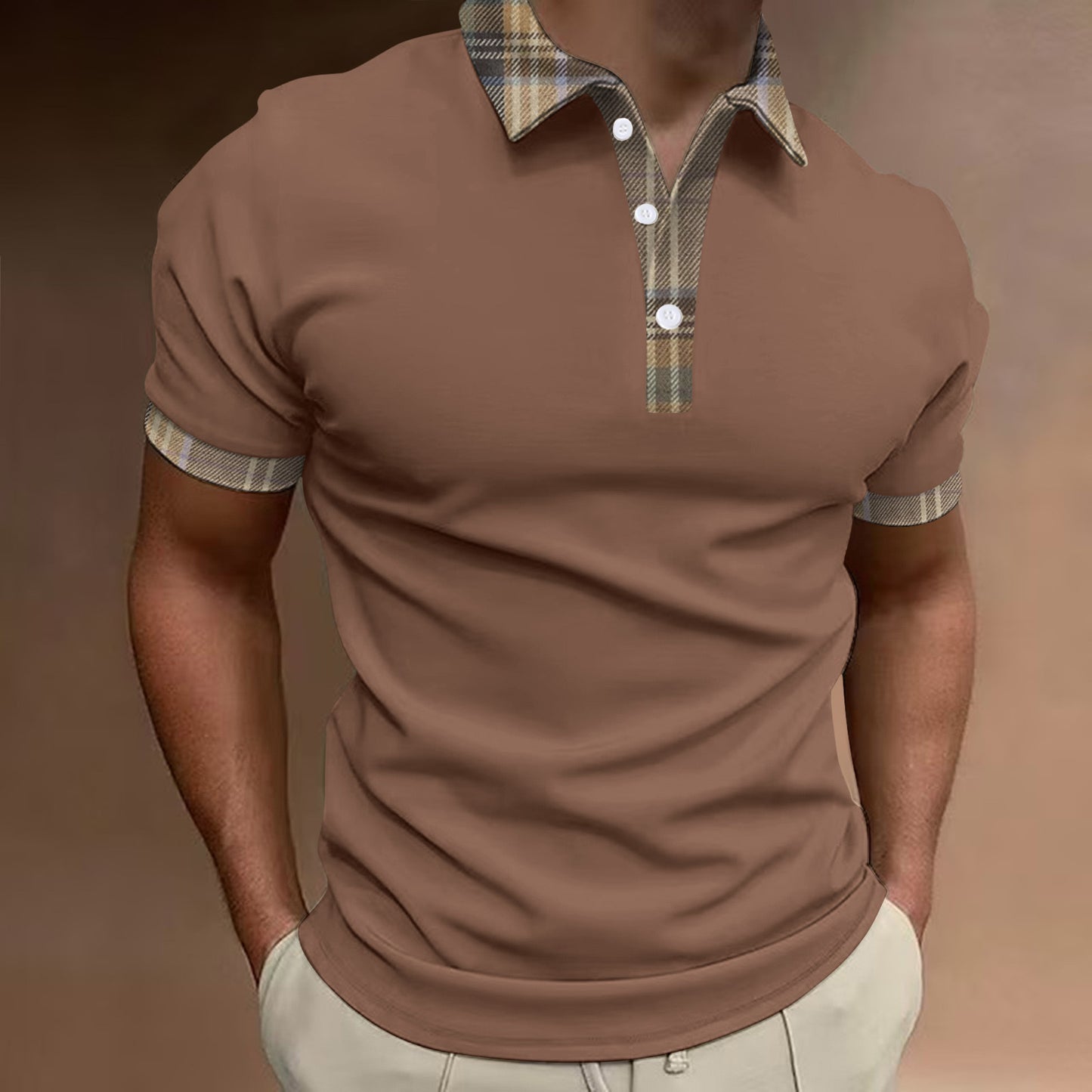 Spring Summer Bestseller Men's Breathable Short Sleeve Business Polo Shirt Button Top Customizable