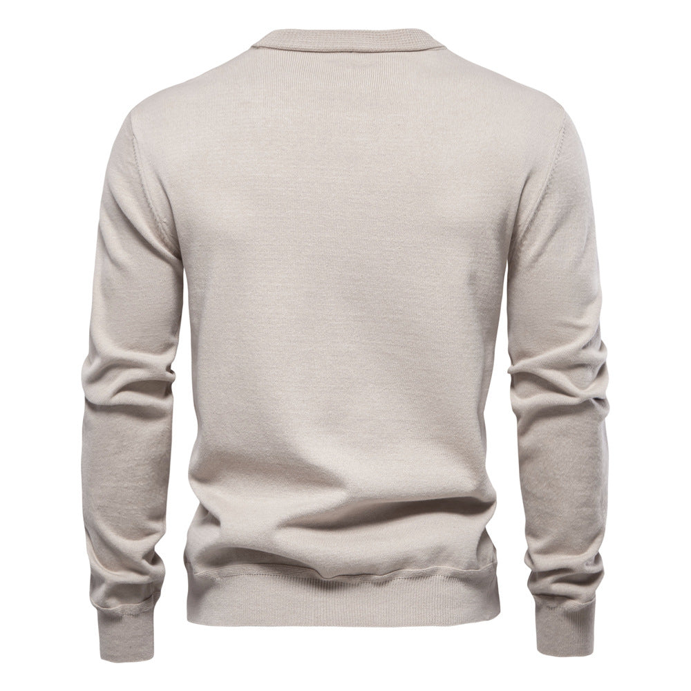2025New Fall & Winter Men’s Cardigan Sweater - High-Quality Business Casual Solid Color Knitwear