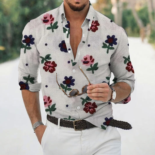 High-Quality Neutral Minimalist Long Sleeve Flip Collar Button Shirt Autumn Loose Top
