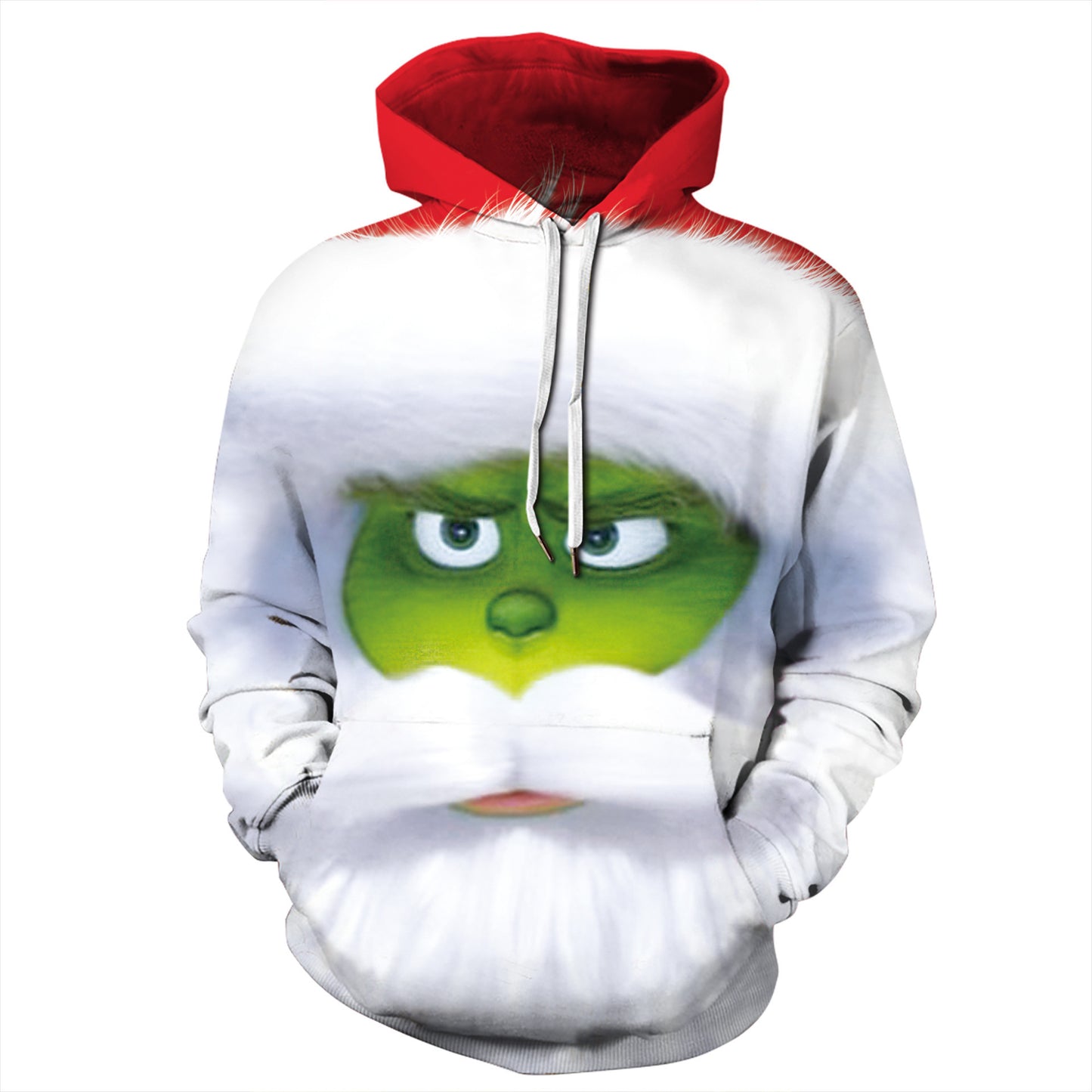Christmas Grinch Hoodie 3D Digital Print Unisex Casual Long Sleeve Sweatshirt