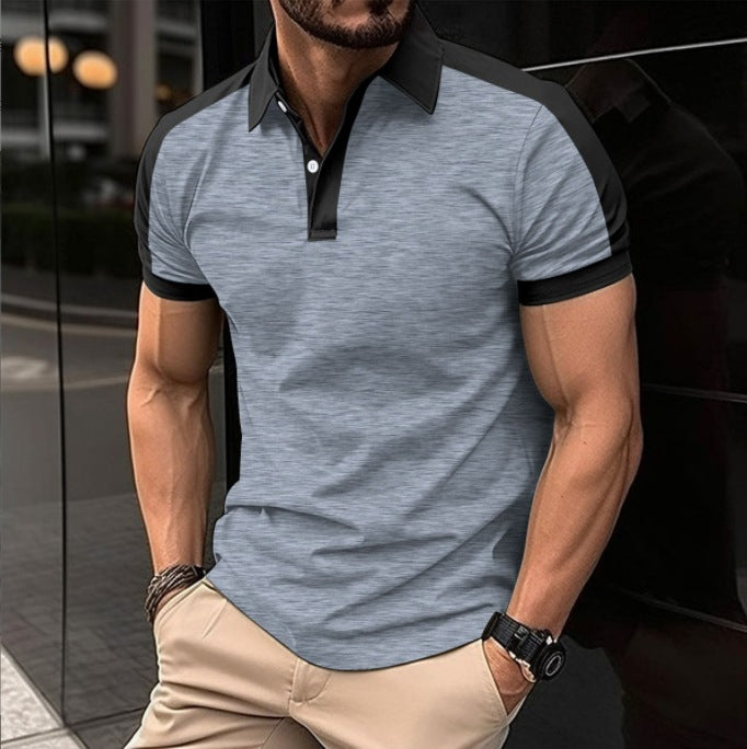 New Independent Site Men's Wear Turn-Down Collar Fashion Digital Print Men's Casual Short Sleeve Polo Shirt