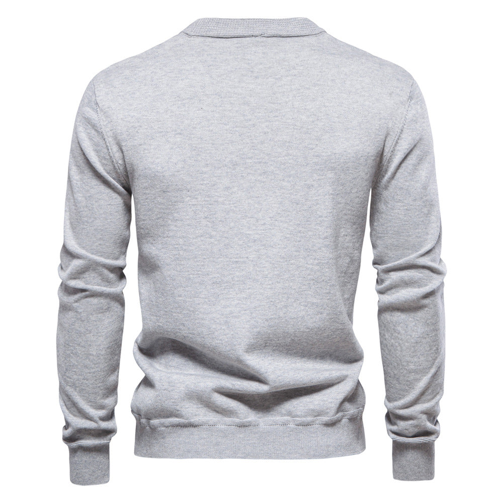 2025New Fall & Winter Men’s Cardigan Sweater - High-Quality Business Casual Solid Color Knitwear