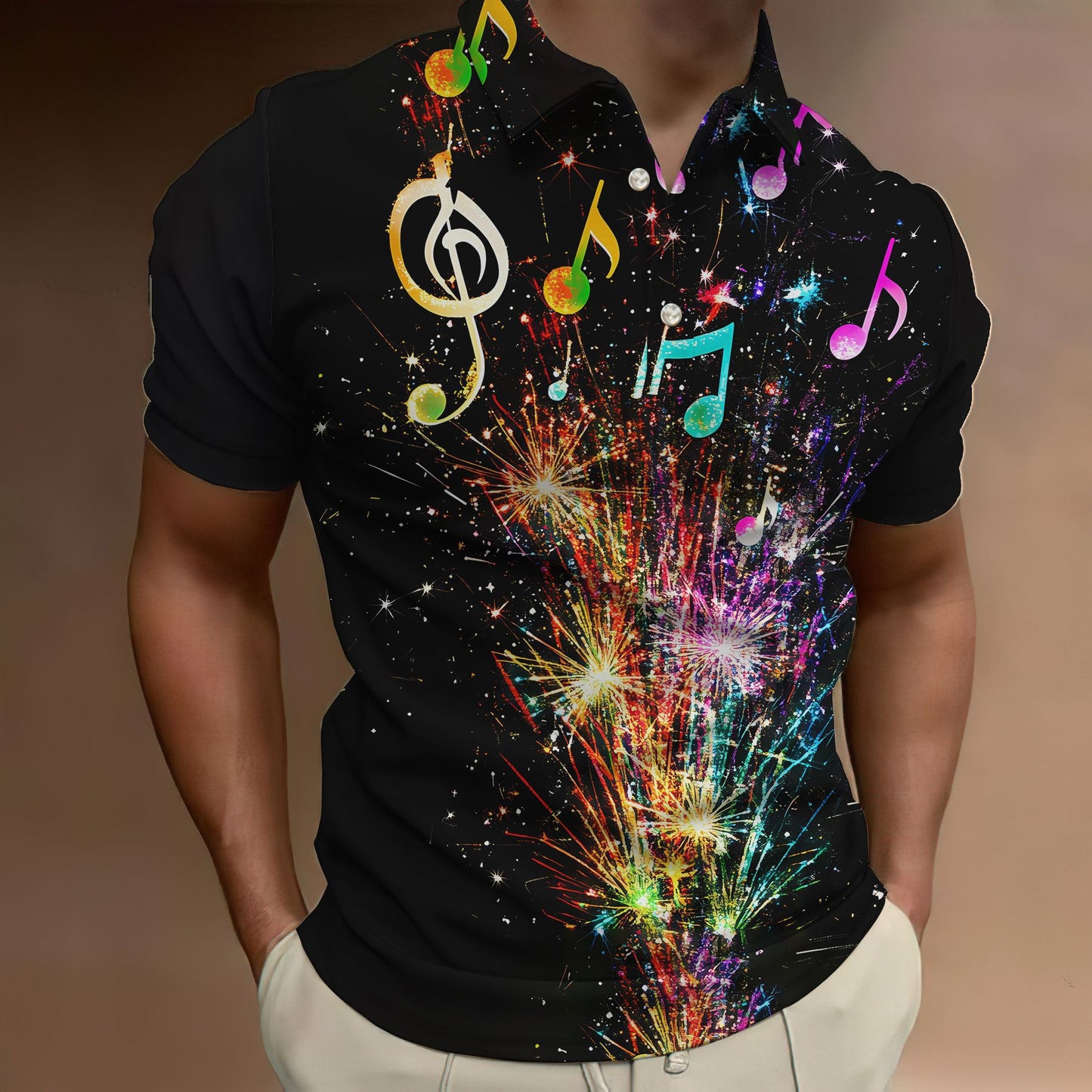 Crocodile Men's Wear Short Sleeve Print Polo Shirt New Style
