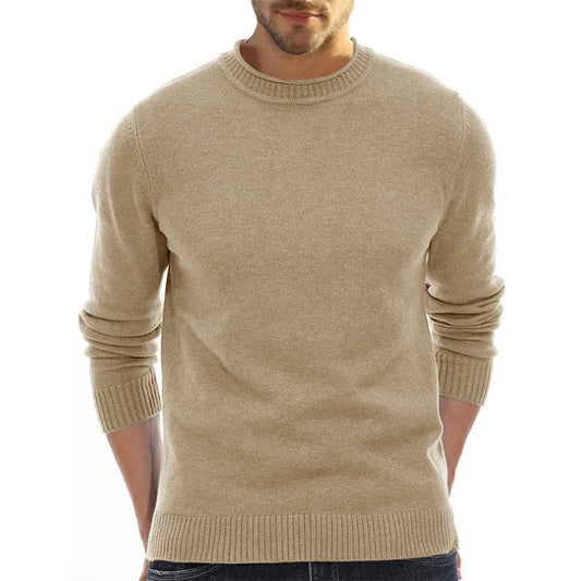 Men's Sweater Wholesale Short-Sleeve Knitted Sweater Thickened High Neck Base Layer