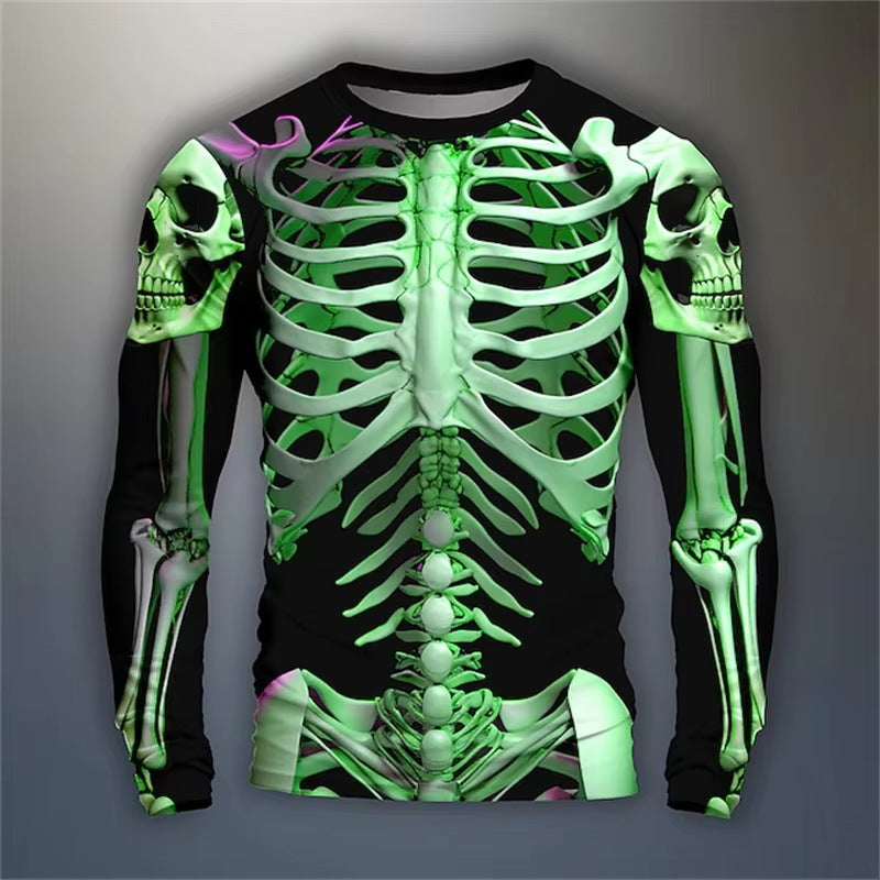 Summer Lion/Tiger 3D Digital Print Men's Loose Round-Neck Tee