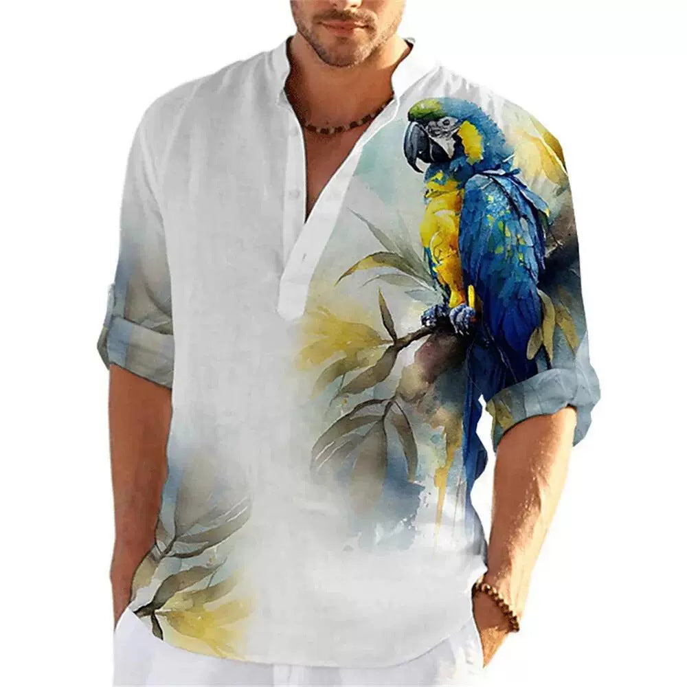 Independent Site New Polo Shirt Men's Shirt 3D Print Men's Shirt Henley Shirt