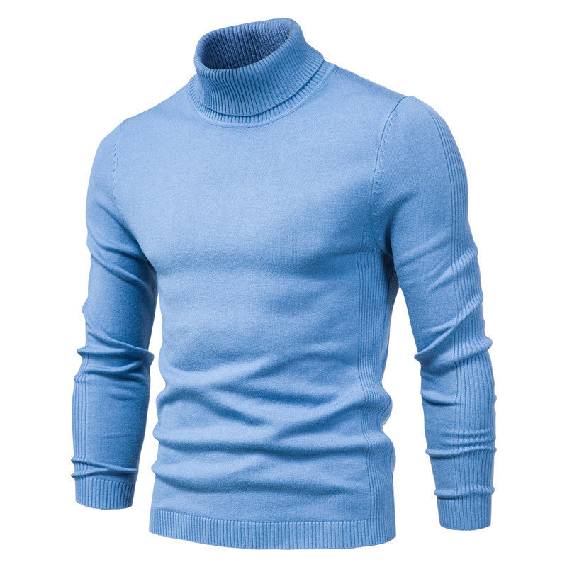 New Men’s Base Layer Turtleneck Slim Fit Casual Knit Sweater