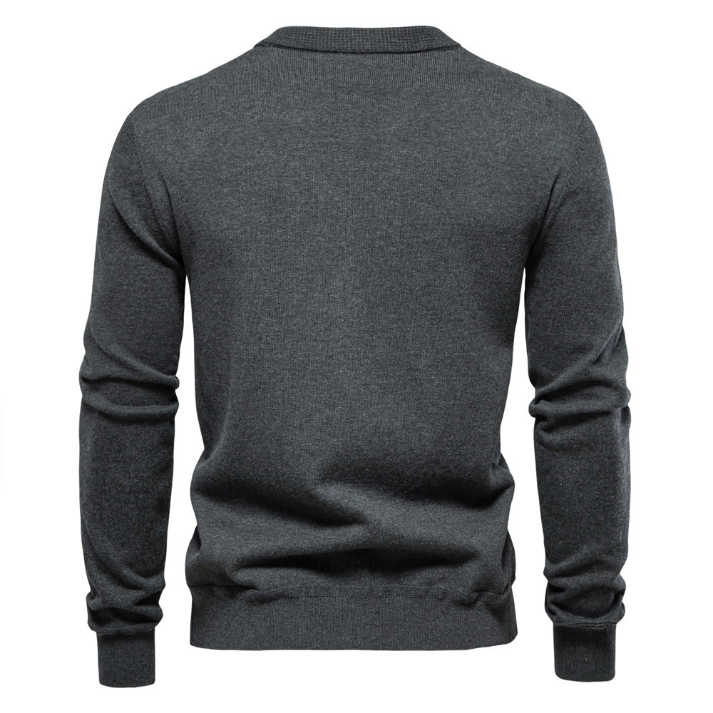 2025New Fall & Winter Men’s Cardigan Sweater - High-Quality Business Casual Solid Color Knitwear