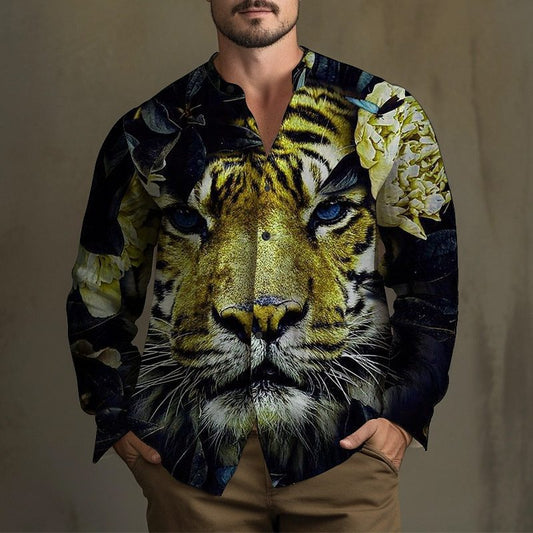3D Long Sleeve Button Shirt