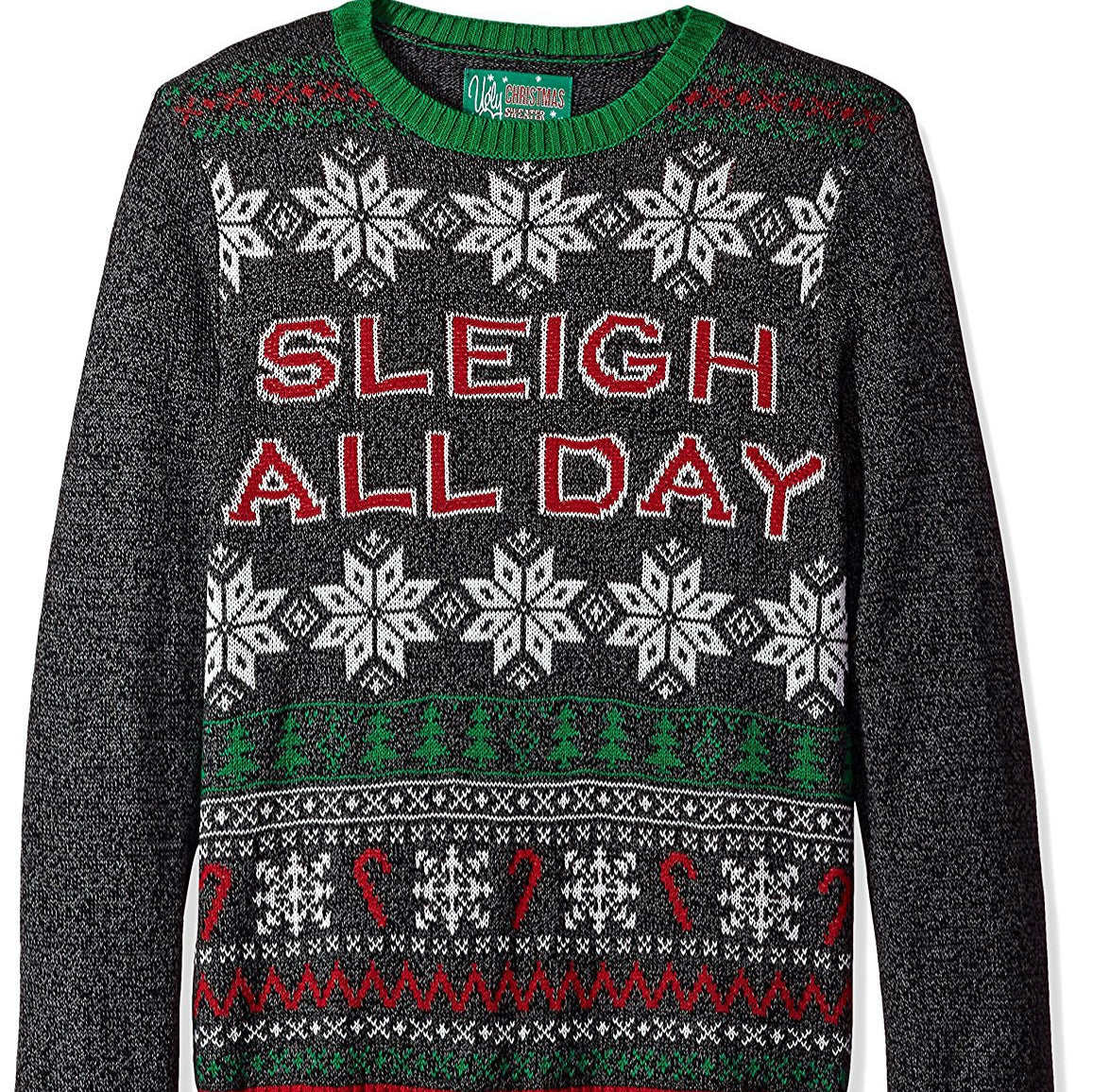 Men's Christmas Knit Sweater Long-Sleeve Round Neck Holiday Pullover