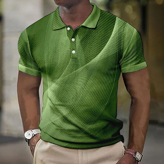 Custom 3D Button Short Sleeve Polo Shirt