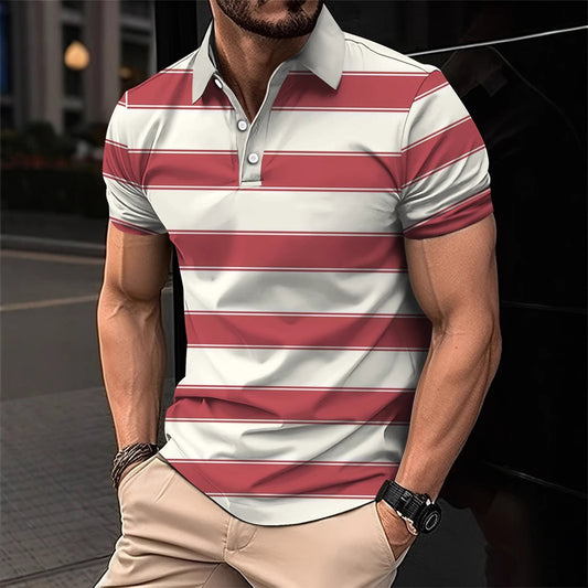 Year Summer Men's Short Sleeve Polo Shirt Simple Trendy Fashion Casual