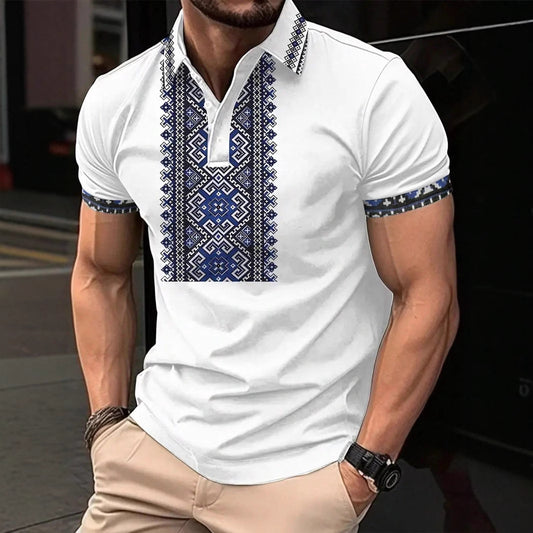 Ins Summer Polo Shirt Button Men's Fashion Sport Polo Shirt