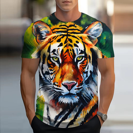 3D Digital Print Men's Sportswear Short-Sleeve Customizable Tee