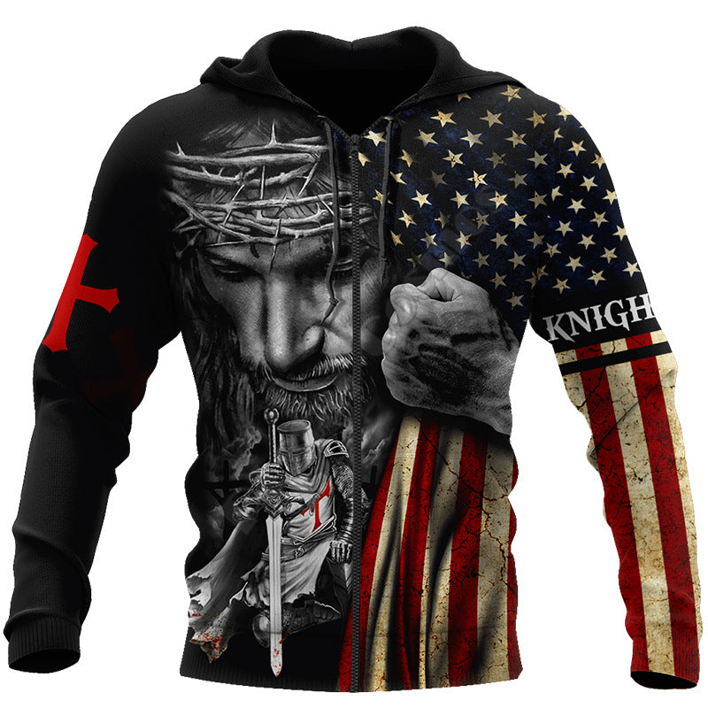 Winter Jesus 3D Print Men's Hoodie Wholesale