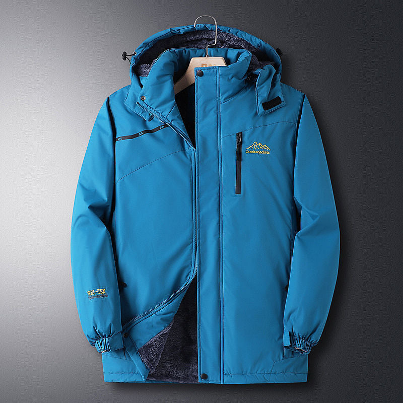 Men's Fleece-Lined Thick Windproof Winter Jacket