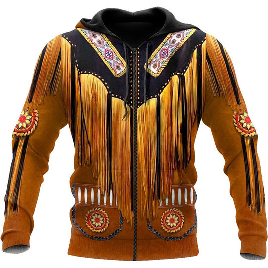 Men's Full-Zip Hooded Jacket Printed Outdoor Casual 3D Print Sporty Hoodie