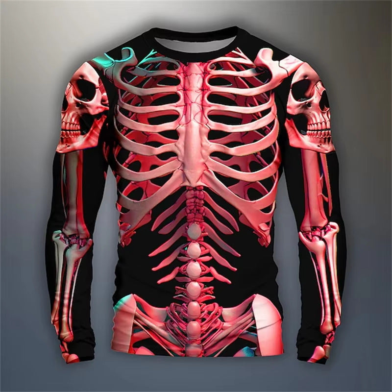Summer Lion/Tiger 3D Digital Print Men's Loose Round-Neck Tee