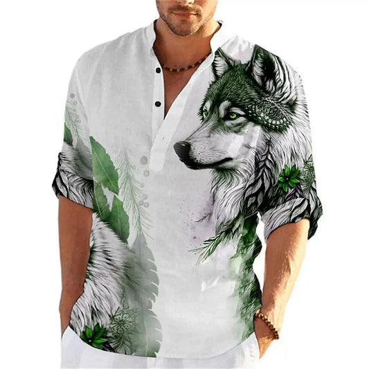 Independent Site New Polo Shirt Men's Shirt 3D Print Men's Shirt Henley Shirt