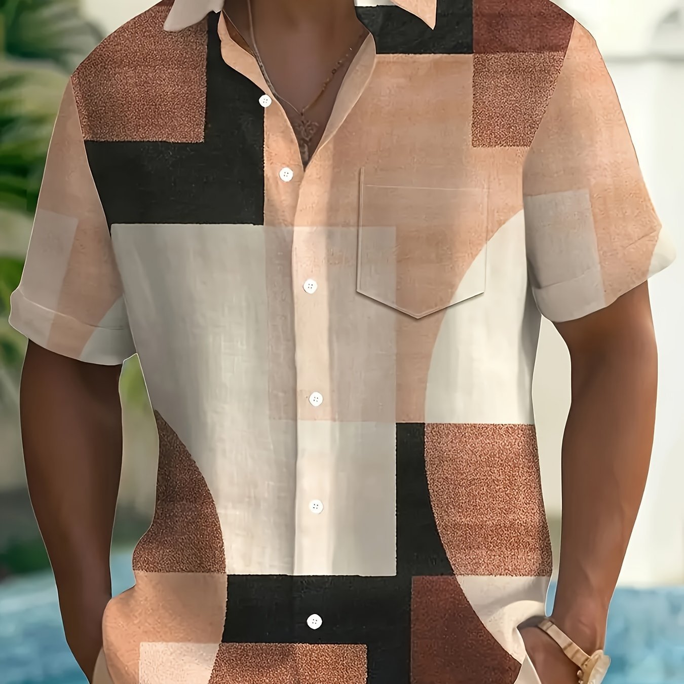 Spring/Autumn New Men's Plus Size Long Sleeve Rose Floral Print Shirt