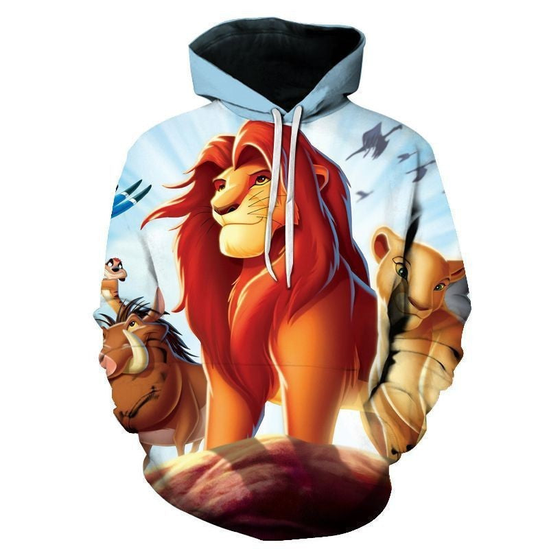 Lion King Simba 3D Print Men's Hoodie Anime Streetwear