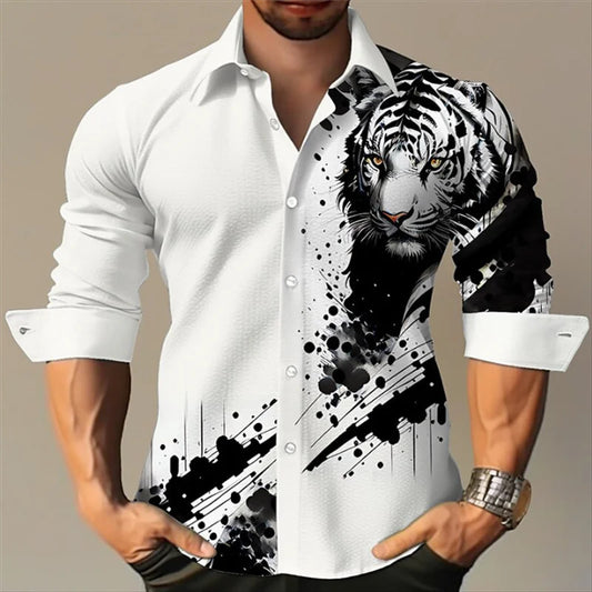 3D Fashion Summer Casual Hot-Selling Print Hawaiian Pocket Shirt Men's Resort Beach Style