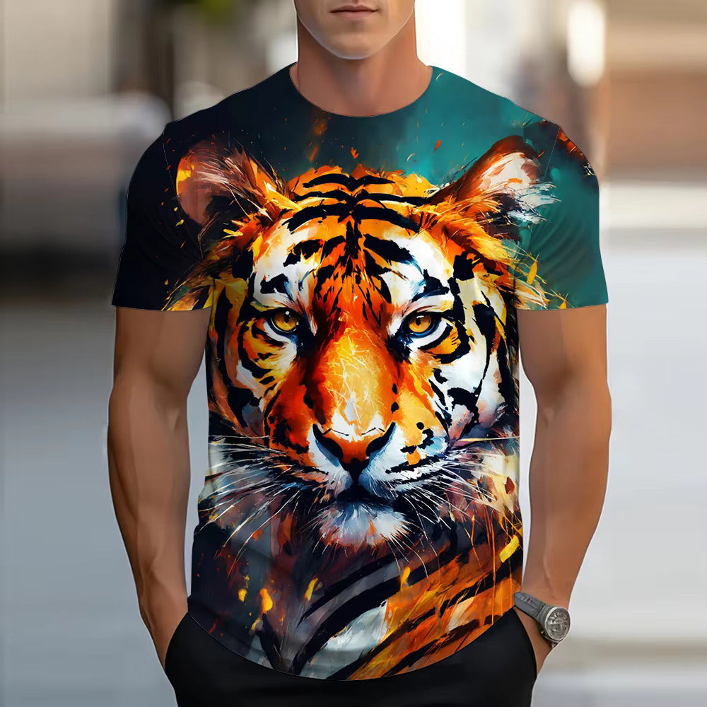 3D Digital Print Men's Sportswear Short-Sleeve Customizable Tee