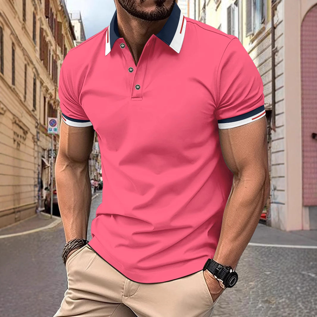 Summer Polo Shirt Button Men's Casual Polo Shirt Polo Shirt