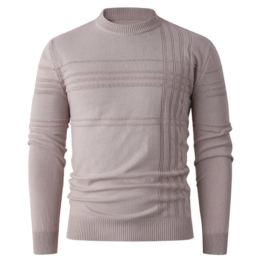 New Men’s Fashion Round Neck Pullover – Trendy Youth Casual Sweater