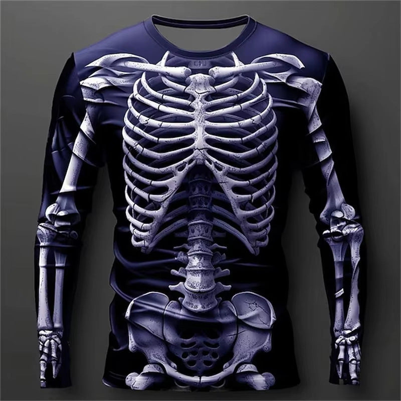 Summer Lion/Tiger 3D Digital Print Men's Loose Round-Neck Tee