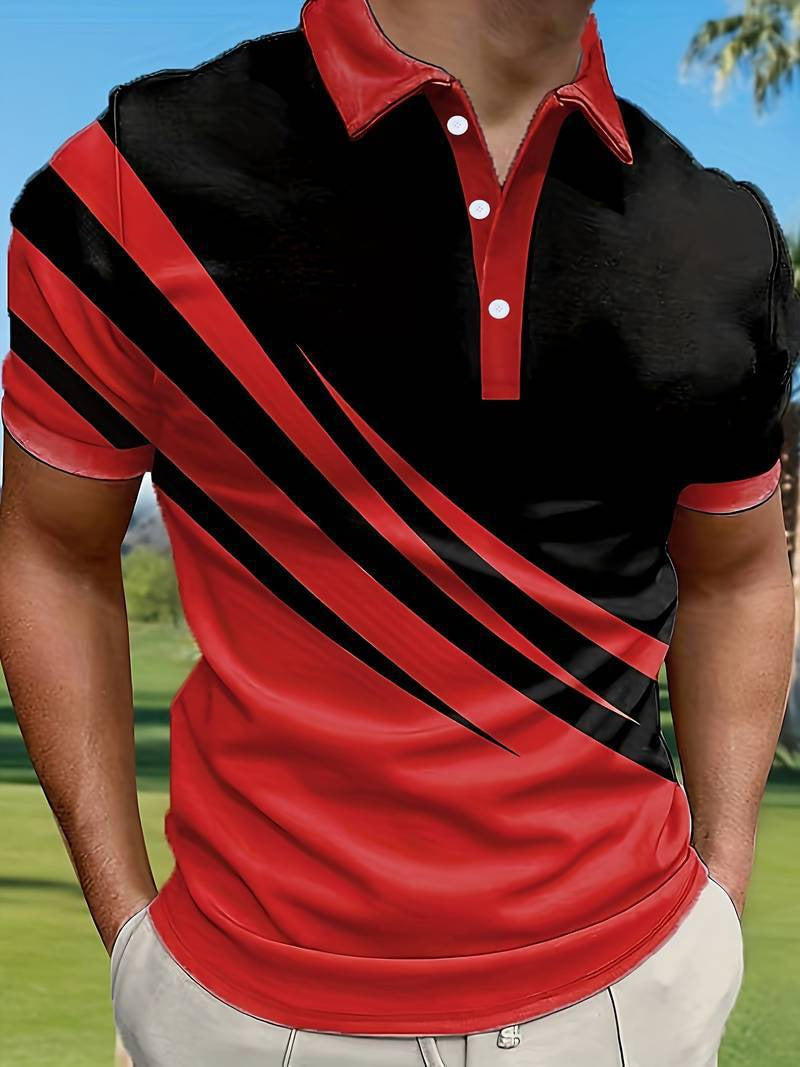 Spring Autumn New Zipper Turn-Down Collar Long Sleeve Men's Polo Shirt