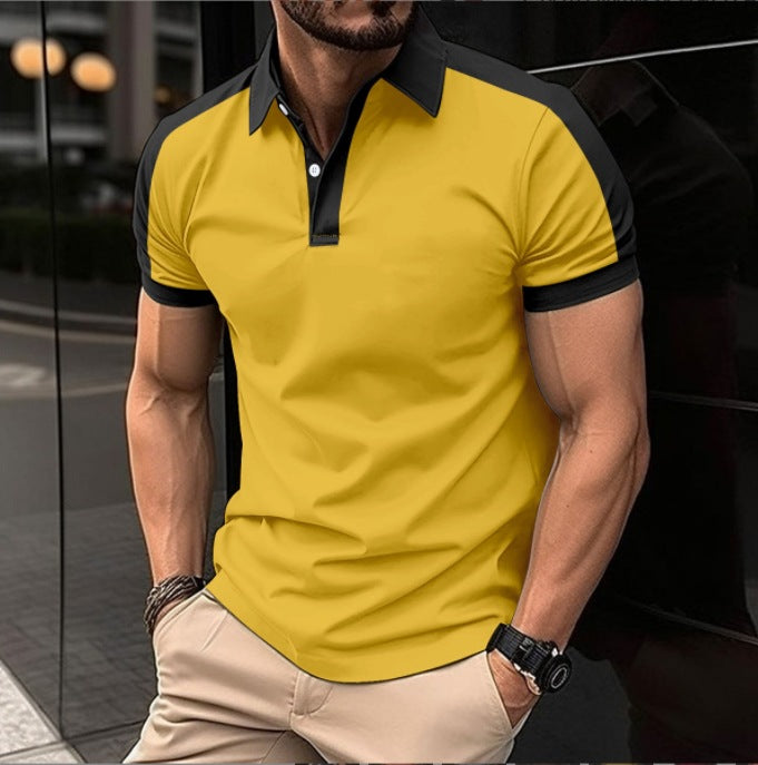 New Independent Site Men's Wear Turn-Down Collar Fashion Digital Print Men's Casual Short Sleeve Polo Shirt