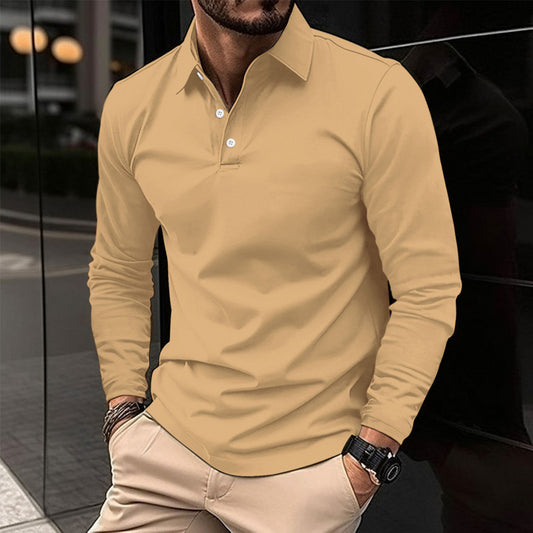 Ins Spring Autumn Polo Shirt Men's Long Sleeve Sport Polo Shirt