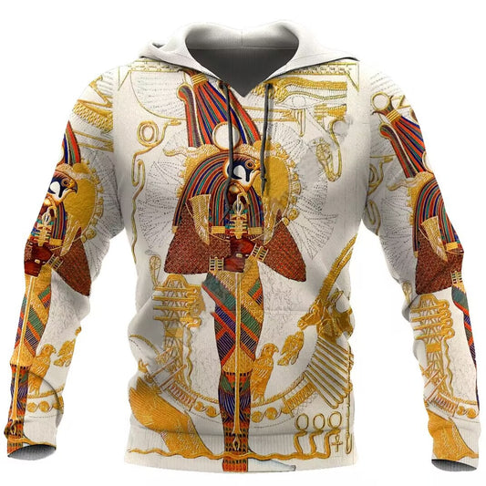 Seasonal Hot 3D Hoodie Men's Viking Warrior Print Streetwear Classic Pullover