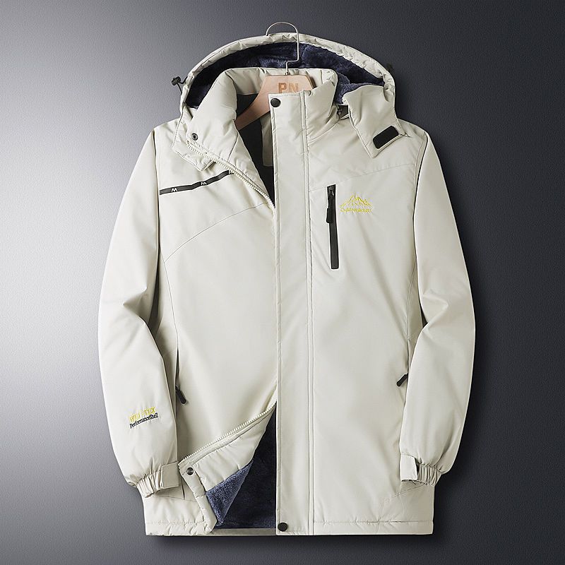 Men's Fleece-Lined Thick Windproof Winter Jacket