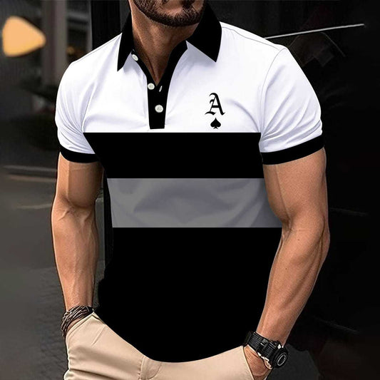 Summer 3D Polo Shirt Button Digital Print Men's Sport Polo Shirt