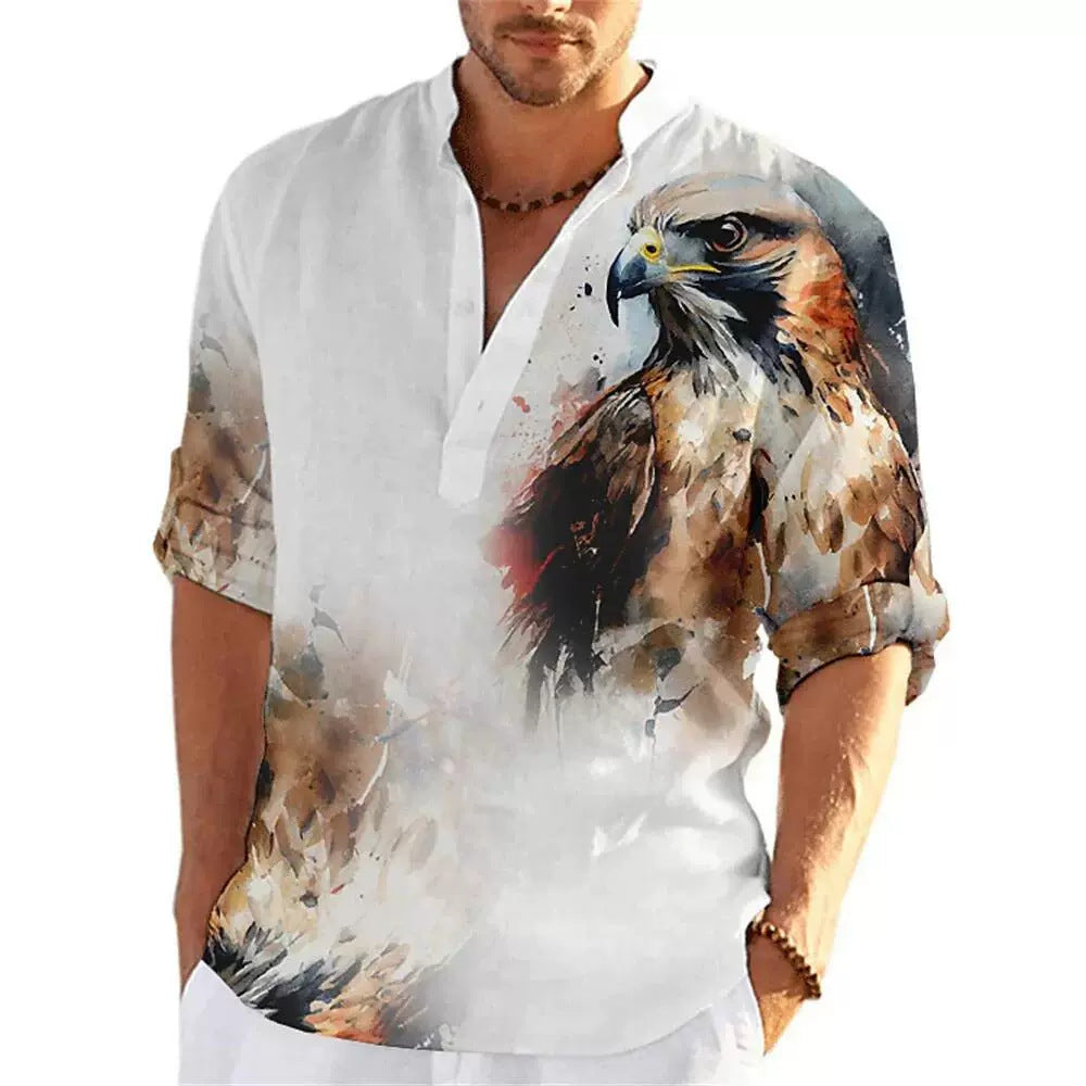 Independent Site New Polo Shirt Men's Shirt 3D Print Men's Shirt Henley Shirt