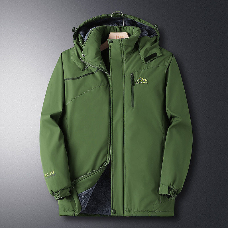 Men's Fleece-Lined Thick Windproof Winter Jacket