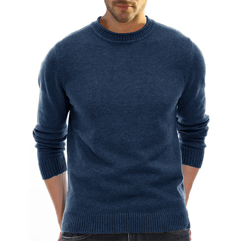 Men's Sweater Wholesale Short-Sleeve Knitted Sweater Thickened High Neck Base Layer