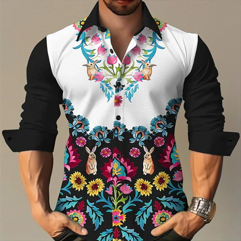 3D Fashion Summer Casual Hot-Selling Print Hawaiian Pocket Shirt Men's Resort Beach Style
