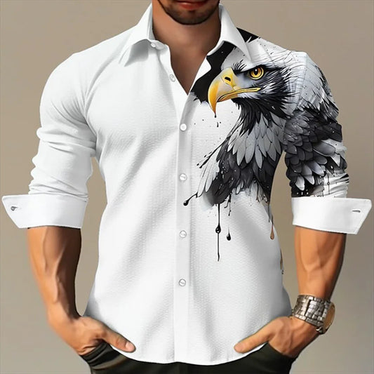 3D Fashion Summer Casual Hot-Selling Print Hawaiian Pocket Shirt Men's Resort Beach Style