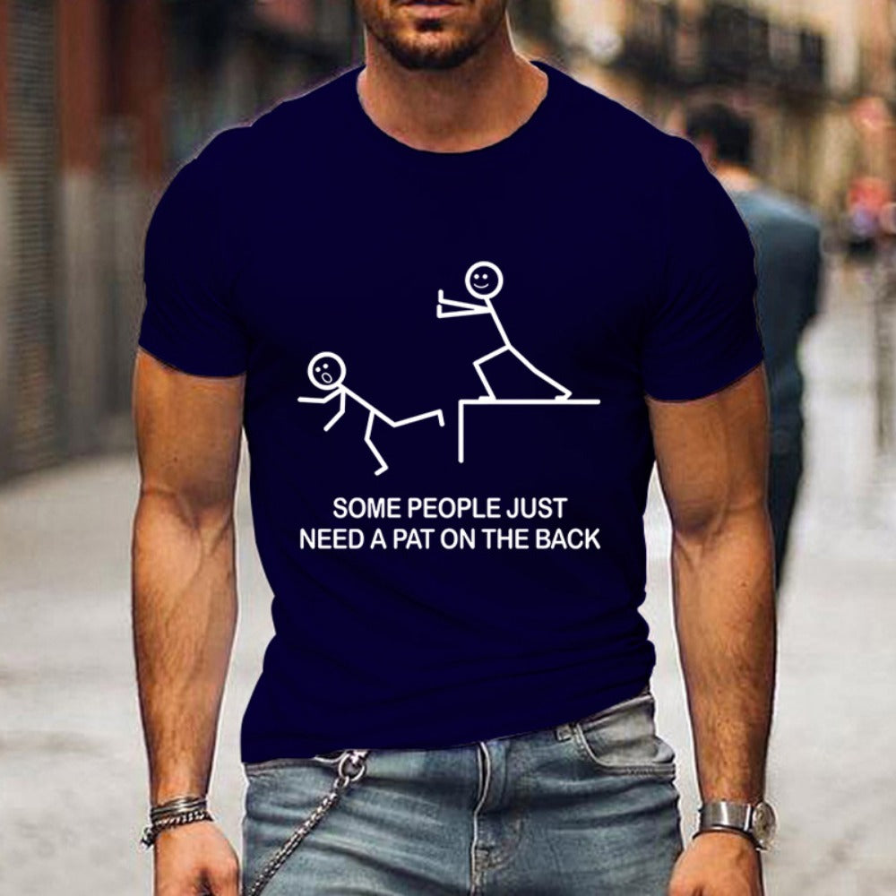 Men's 3D Digital Print Round-Neck Short-Sleeve Specialty Tee