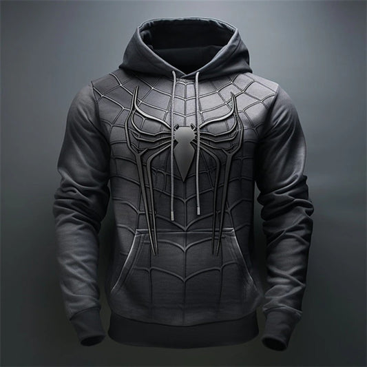 3D Spider Print Men's Hoodie Fall Street Fashion