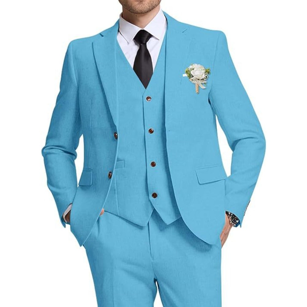 Men's ThreePiece Suit Set  BanquetBusinessCasualWedding Slim Fit