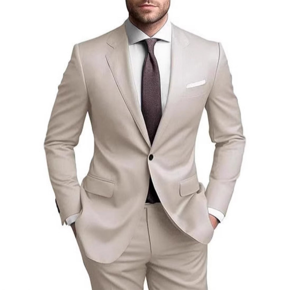 Men's Casual Suit Set  BanquetWeddingFormal Business TwoPiece