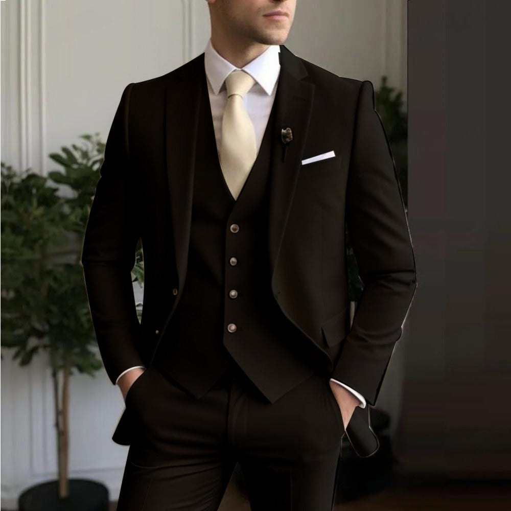 Men's BusinessBanquetWedding Premium Groom Suit Set
