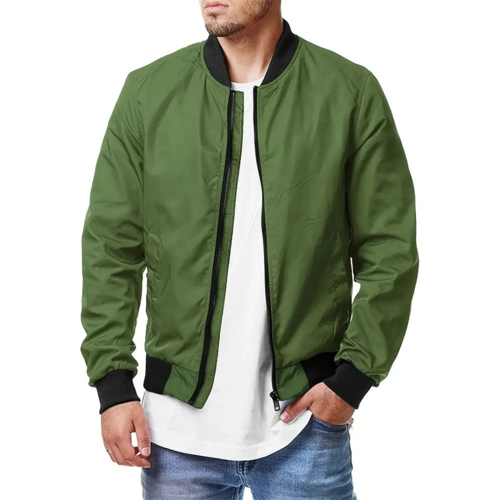 New Men's Pilot Jacket Trendy Oversized Zip-Up Coat